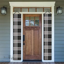 ScotsTee Shop Scottish MacPherson Dress Tartan Front Porch Sign Set, Hanging Banner Set