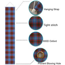 ScotsTee Shop Scottish Preston Tartan Front Porch Sign Set, Hanging Banner Set