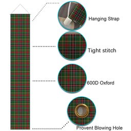 ScotsTee Shop Scottish Hunter Wilsons Tartan Front Porch Sign Set, Hanging Banner Set