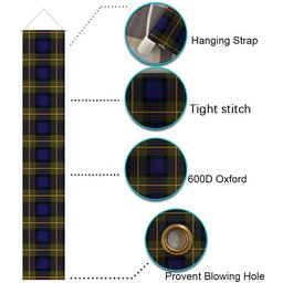 ScotsTee Shop Scottish Moore Tartan Front Porch Sign Set, Hanging Banner Set