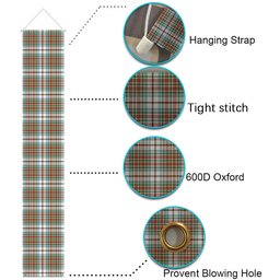 ScotsTee Shop Scottish McBean Dress Ancient Tartan Front Porch Sign Set, Hanging Banner Set