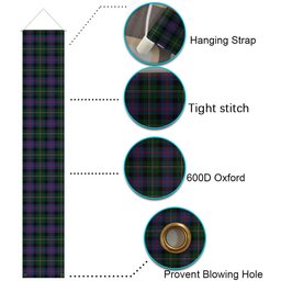 ScotsTee Shop Scottish Malcolm 2 Tartan Front Porch Sign Set, Hanging Banner Set