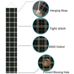 ScotsTee Shop Scottish Gordon Dress MacGregor-Hastie Tartan Front Porch Sign Set, Hanging Banner Set