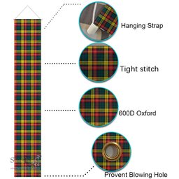 ScotsTee Shop Scottish Masterton Tartan Front Porch Sign Set, Hanging Banner Set