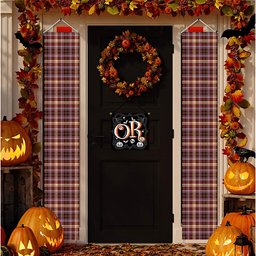 ScotsTee Shop Scottish McKay of Strathnaver Modern Tartan Front Porch Sign Set, Hanging Banner Set
