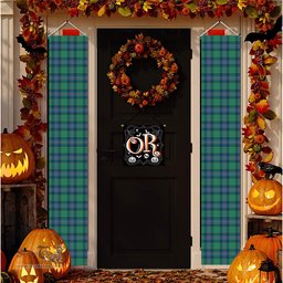 ScotsTee Shop Scottish Shaw Ancient Tartan Front Porch Sign Set, Hanging Banner Set
