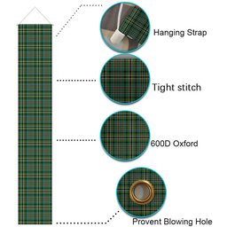 ScotsTee Shop Scottish Scott Green Ancient Tartan Front Porch Sign Set, Hanging Banner Set