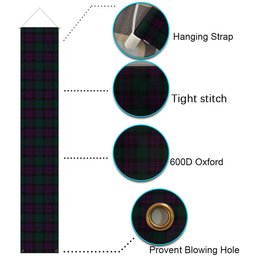 ScotsTee Shop Scottish MacArthur of Milton Hunting Tartan Front Porch Sign Set, Hanging Banner Set