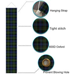 ScotsTee Shop Scottish Gow Hunting 2 Tartan Front Porch Sign Set, Hanging Banner Set