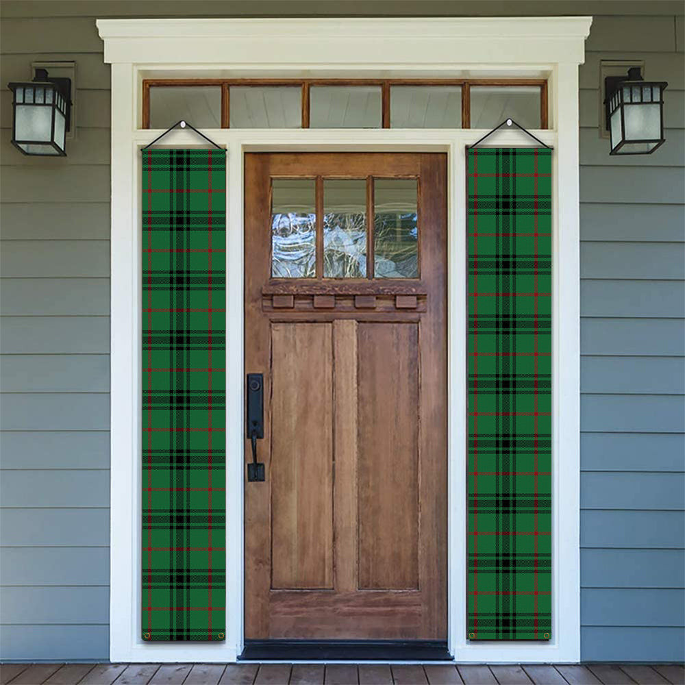ScotsTee Shop Scottish MacArthur-Fox Ancient Tartan Front Porch Sign Set, Hanging Banner Set