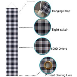 ScotsTee Shop Scottish MacRae Dress Modern Tartan Front Porch Sign Set, Hanging Banner Set
