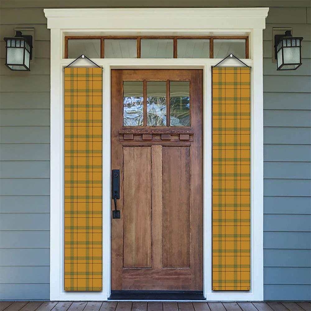 ScotsTee Shop Scottish Houston Ancient Tartan Front Porch Sign Set, Hanging Banner Set