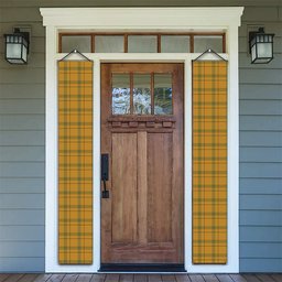 ScotsTee Shop Scottish Houston Ancient Tartan Front Porch Sign Set, Hanging Banner Set