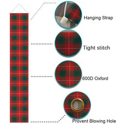 ScotsTee Shop Scottish McFie Modern Tartan Front Porch Sign Set, Hanging Banner Set