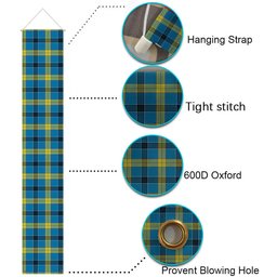 ScotsTee Shop Scottish Laing Modern Tartan Front Porch Sign Set, Hanging Banner Set