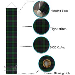 ScotsTee Shop Scottish MacWilliam Tartan Front Porch Sign Set, Hanging Banner Set