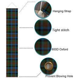 ScotsTee Shop Scottish Tennant 2 Tartan Front Porch Sign Set, Hanging Banner Set