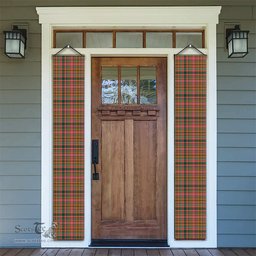 ScotsTee Shop Scottish Ogilvie (Ogilvy) of Strathallan Modern Tartan Front Porch Sign Set, Hanging Banner Set