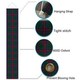 ScotsTee Shop Scottish Jardine Dress Tartan Front Porch Sign Set, Hanging Banner Set