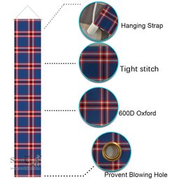 ScotsTee Shop Scottish Laing of Archiestown Modern Tartan Front Porch Sign Set, Hanging Banner Set