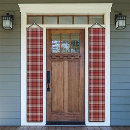 ScotsTee Shop Scottish McDougall Dress Tartan Front Porch Sign Set, Hanging Banner Set
