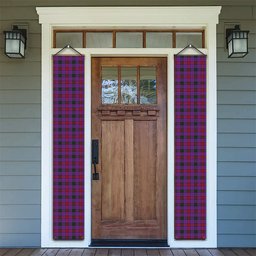 ScotsTee Shop Scottish Montgomery Modern Tartan Front Porch Sign Set, Hanging Banner Set
