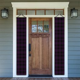 ScotsTee Shop Scottish Leonard Hunting Tartan Front Porch Sign Set, Hanging Banner Set