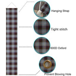 ScotsTee Shop Scottish MacDonald Dress 3 Tartan Front Porch Sign Set, Hanging Banner Set