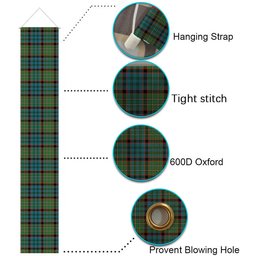 ScotsTee Shop Scottish McNeacail Hunting Ancient Tartan Front Porch Sign Set, Hanging Banner Set