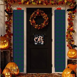 ScotsTee Shop Scottish Weisfeld Tartan Front Porch Sign Set, Hanging Banner Set