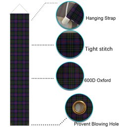 ScotsTee Shop Scottish MacCallum of Berwick Tartan Front Porch Sign Set, Hanging Banner Set