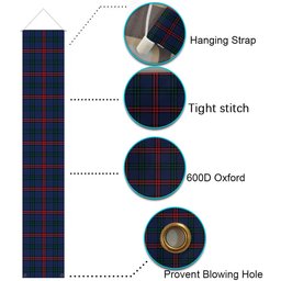 ScotsTee Shop Scottish Montgomery of Ayrshire Modern Tartan Front Porch Sign Set, Hanging Banner Set