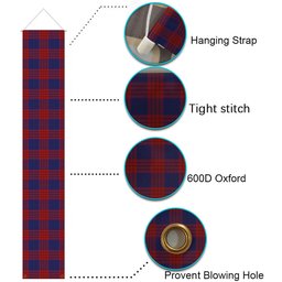 ScotsTee Shop Scottish Robinson Dress Pendleton 1 Tartan Front Porch Sign Set, Hanging Banner Set
