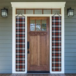 ScotsTee Shop Scottish MacDuff Dress 5 Tartan Front Porch Sign Set, Hanging Banner Set