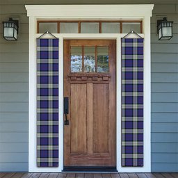 ScotsTee Shop Scottish Sinclair Dress Tartan Front Porch Sign Set, Hanging Banner Set