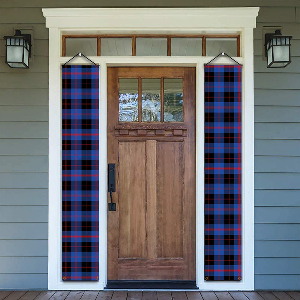 ScotsTee Shop Scottish Maule Modem Tartan Front Porch Sign Set, Hanging Banner Set