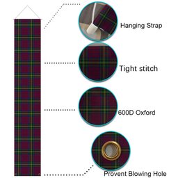 ScotsTee Shop Scottish MacGaugh Tartan Front Porch Sign Set, Hanging Banner Set