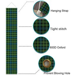 ScotsTee Shop Scottish Rollo Ancient Tartan Front Porch Sign Set, Hanging Banner Set