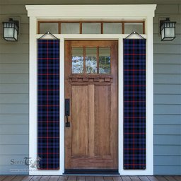 ScotsTee Shop Scottish McCorquodale Modern Tartan Front Porch Sign Set, Hanging Banner Set
