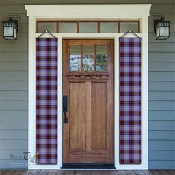 ScotsTee Shop Scottish Rutherford SC Tartan Front Porch Sign Set, Hanging Banner Set