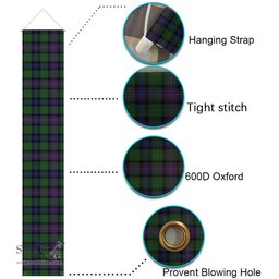ScotsTee Shop Scottish Rankine Tartan Front Porch Sign Set, Hanging Banner Set