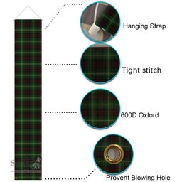 ScotsTee Shop Scottish Martin Tartan Front Porch Sign Set, Hanging Banner Set