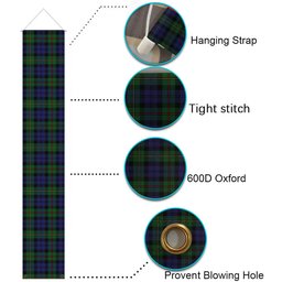 ScotsTee Shop Scottish MacEwen Tartan Front Porch Sign Set, Hanging Banner Set