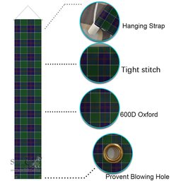 ScotsTee Shop Scottish Inkster Tartan Front Porch Sign Set, Hanging Banner Set