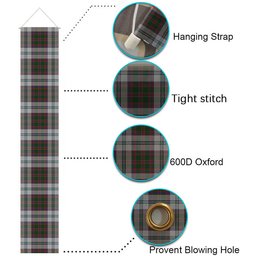 ScotsTee Shop Scottish Stewart of Appin Dress Tartan Front Porch Sign Set, Hanging Banner Set
