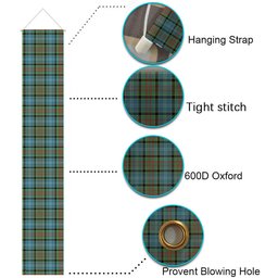 ScotsTee Shop Scottish Walkinshaw Tartan Front Porch Sign Set, Hanging Banner Set