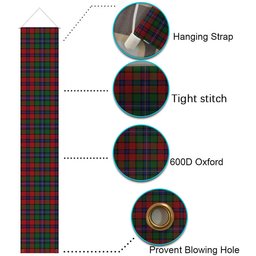 ScotsTee Shop Scottish Kilgour Symmetrical Tartan Front Porch Sign Set, Hanging Banner Set