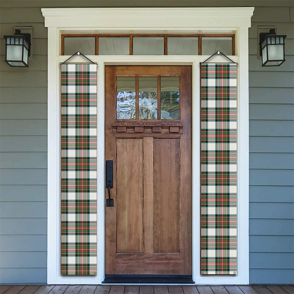 ScotsTee Shop Scottish Stewart Dress Ancient Tartan Front Porch Sign Set, Hanging Banner Set