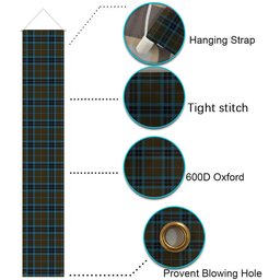 ScotsTee Shop Scottish Thomson Hunting Tartan Front Porch Sign Set, Hanging Banner Set