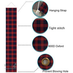ScotsTee Shop Scottish McKnight Tartan Front Porch Sign Set, Hanging Banner Set